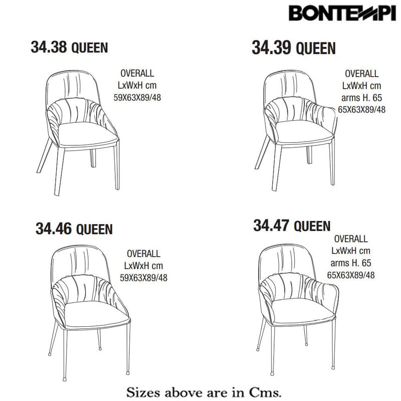 Queen Dining Chair by Bontempi
