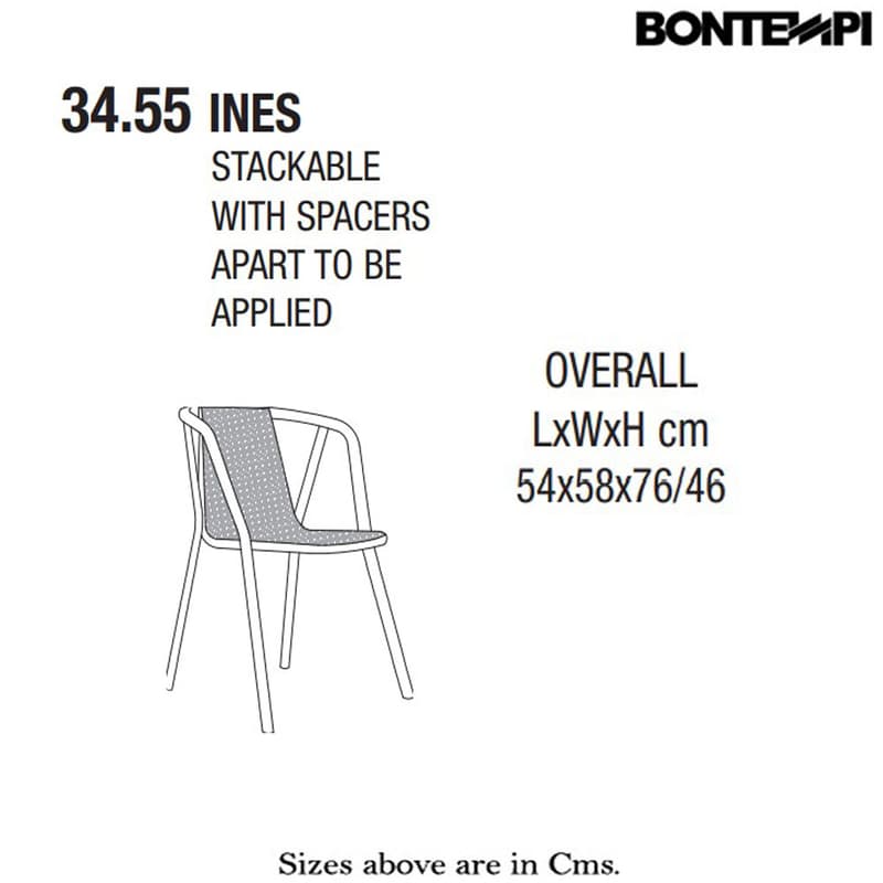 Ines Dining Chair by Bontempi