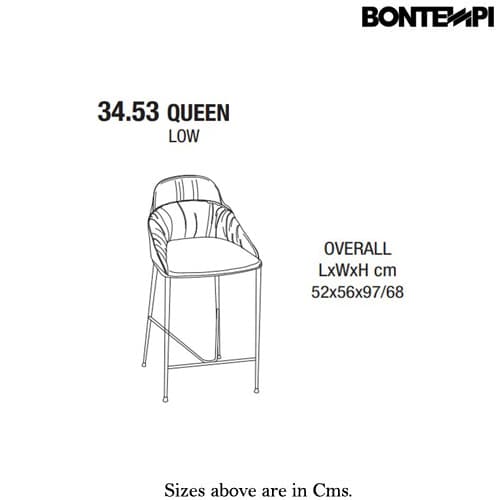 Queen Bar Stool by Bontempi