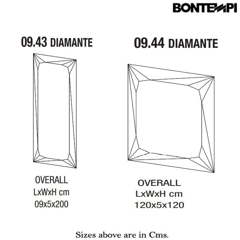 Diamante Mirror by Bontempi