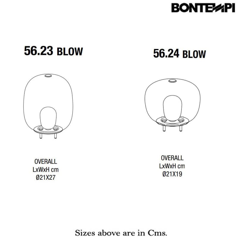 Blow Table Lamp by Bontempi