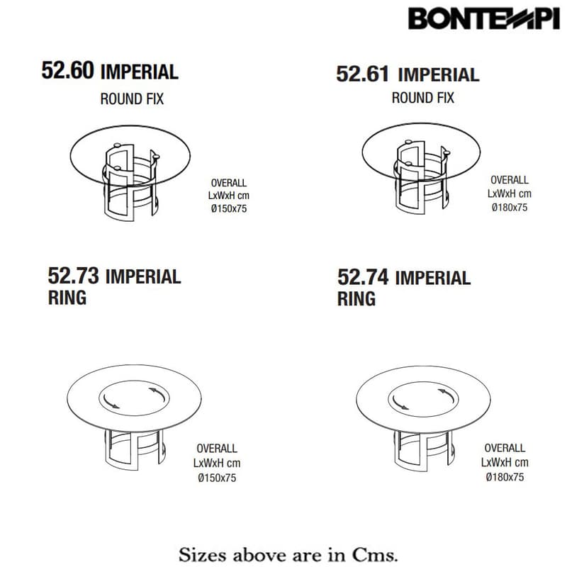 Imperial Round Dining Table by Bontempi