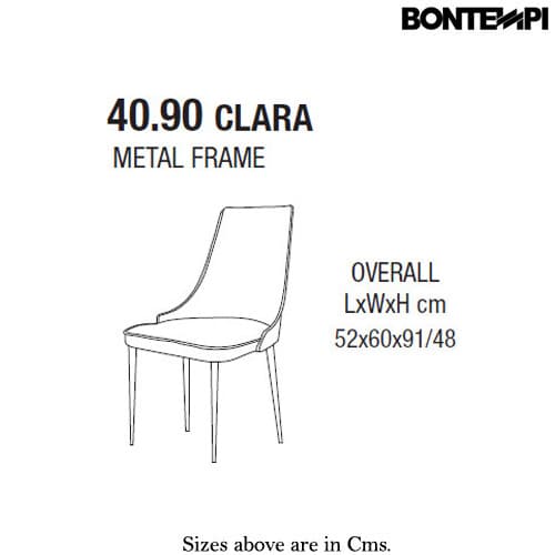 Clara 40-90 Dining Chair by Bontempi