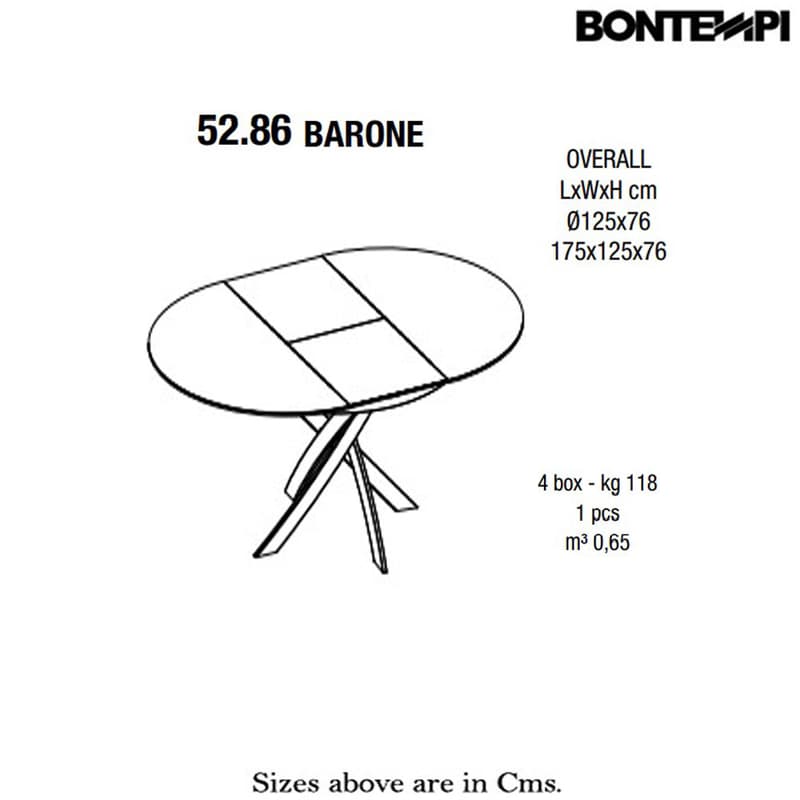 Barone Extending Table by Bontempi