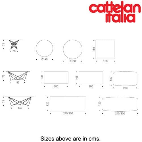 Gordon Keramik Fixed Table by Cattelan Italia