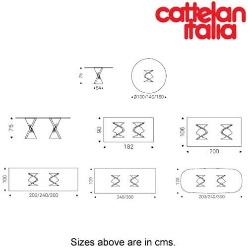 Plisset Fixed Table by Cattelan Italia