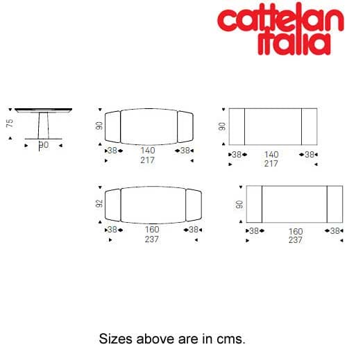 Linus Keramik Drive Extending Table by Cattelan Italia