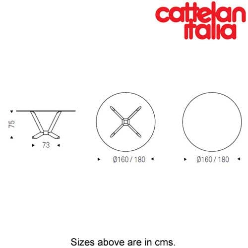 Planer Round Fixed Table by Cattelan Italia