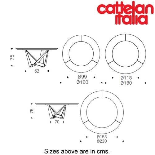Skorpio Round Ker-Wood Fixed Table by Cattelan Italia