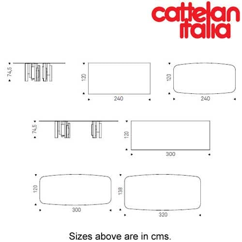 Skyline Keramik Fixed Table by Cattelan Italia