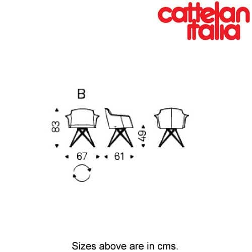 Flaminia Swiveling Armchair by Cattelan Italia