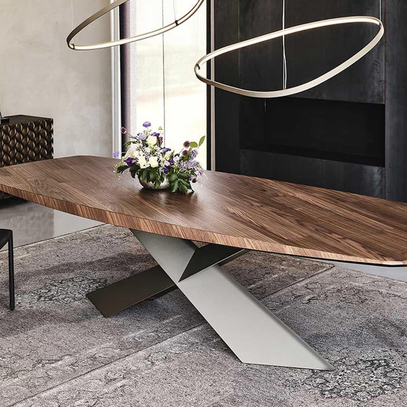 Tyron Wood Dining Table by Cattelan Italia