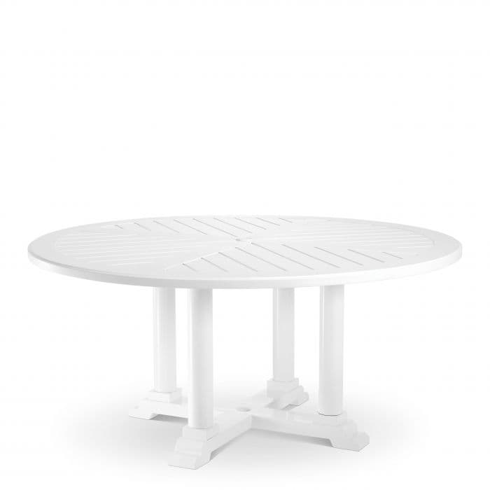 Bell Rive 160 Cm White Finish Dining Table by Eichholtz