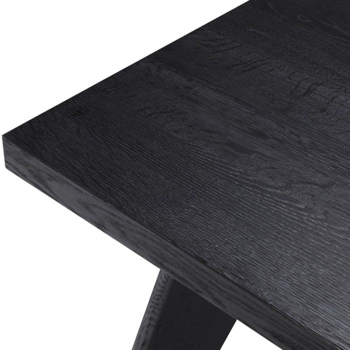 Biot 240 Cm Black Oak Dining Table by Eichholtz