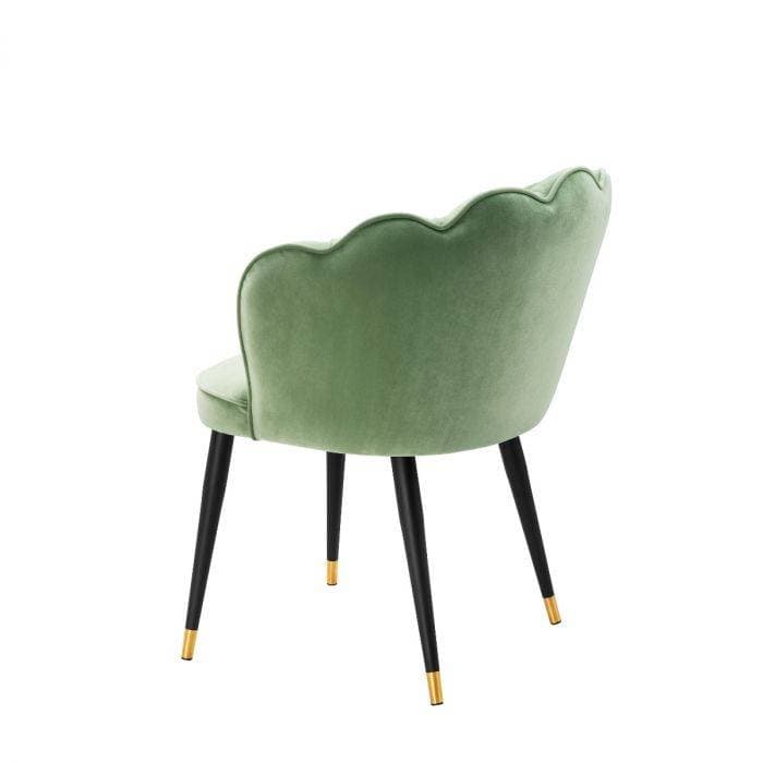 Bristol Pistache Green Velvet Dining Chair by Eichholtz