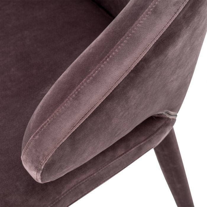 Cardinale Taupe Velvet Armchair by Eichholtz