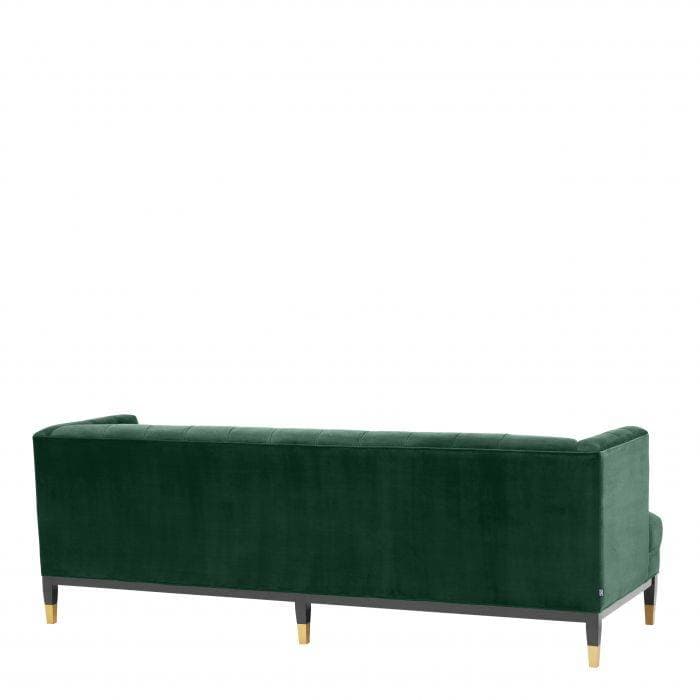 Castelle Roche Dark Green Velvet Sofa by Eichholtz