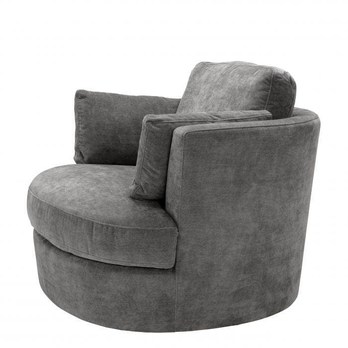 Clarissa Clarck Grey Swivel Chair by Eichholtz