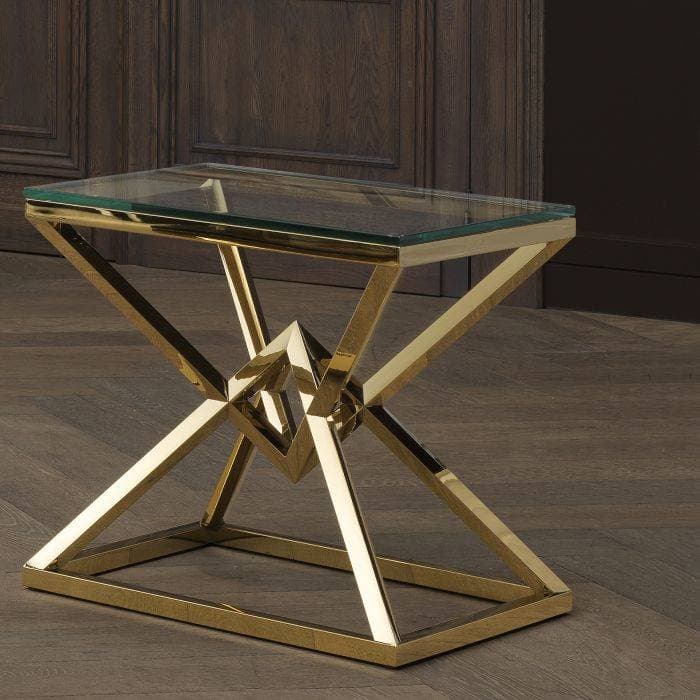Connor Gold Finish Side Table by Eichholtz