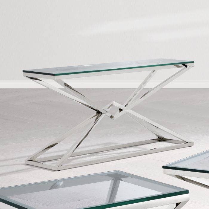 Connor L Stainless Steel Console Table by Eichholtz