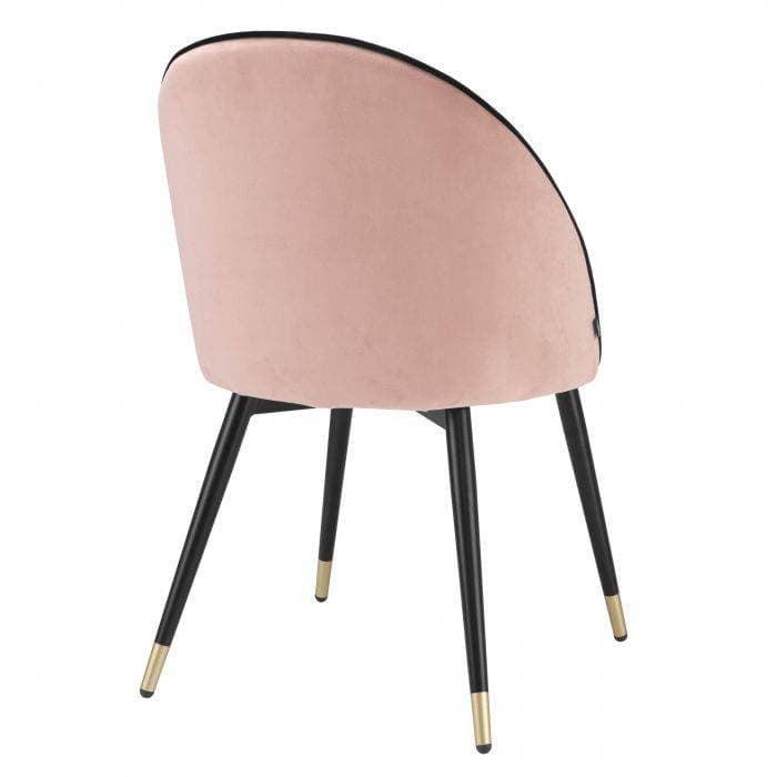 Cooper Set Of 2 Savona Nude Velvet Dining Chair by Eichholtz