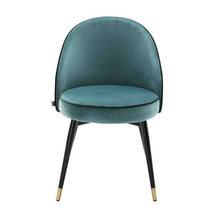 Cooper Set Of 2  Turquoise Velvet Dining Chair