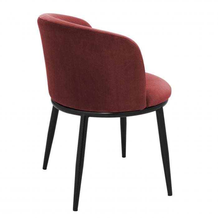 Filmore Set Of 2 Wine Red Dining Chair by Eichholtz