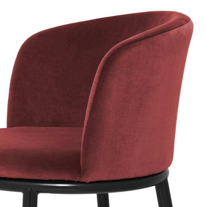 Filmore Set Of 2 Wine Red Dining Chair by Eichholtz