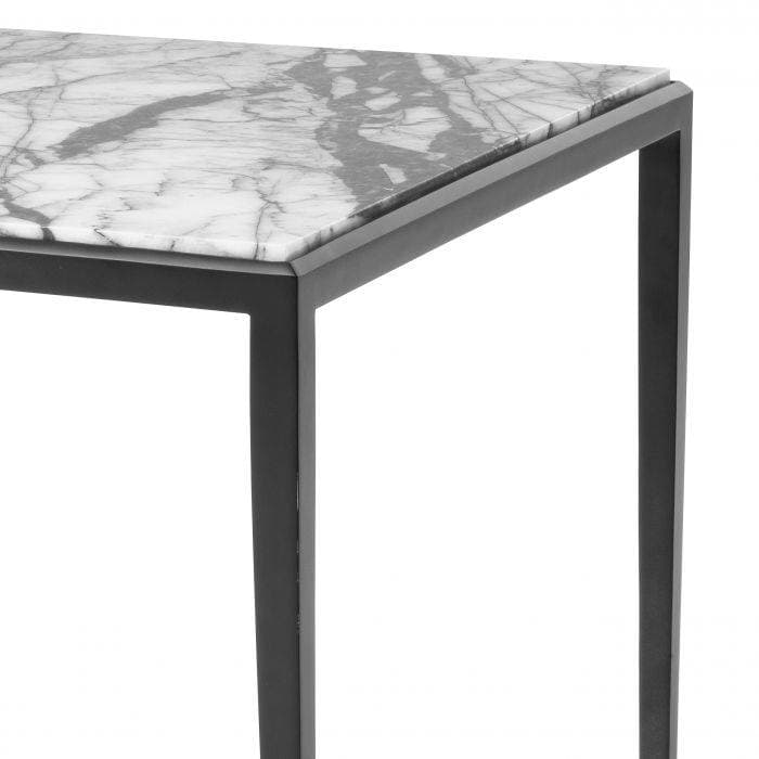 Henley Bianco Lilac Marble Side Table by Eichholtz