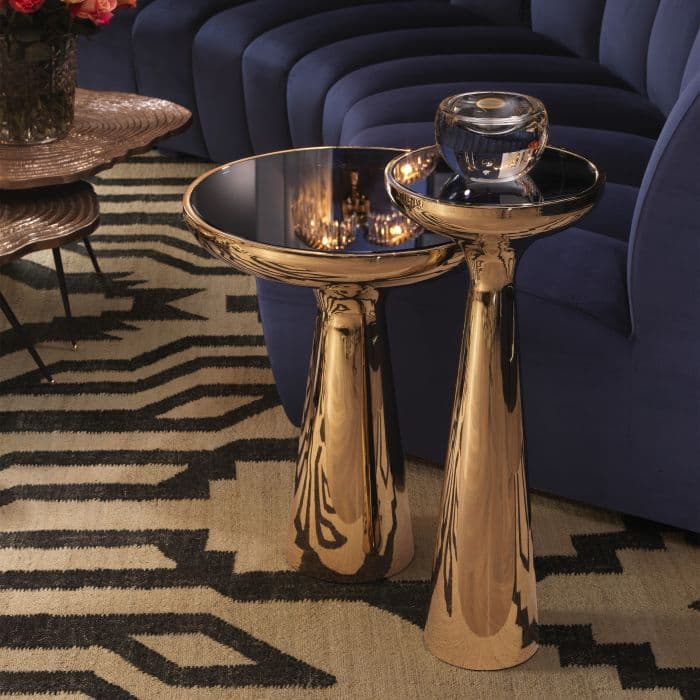 Lindos Low Gold Finish Side Table by Eichholtz