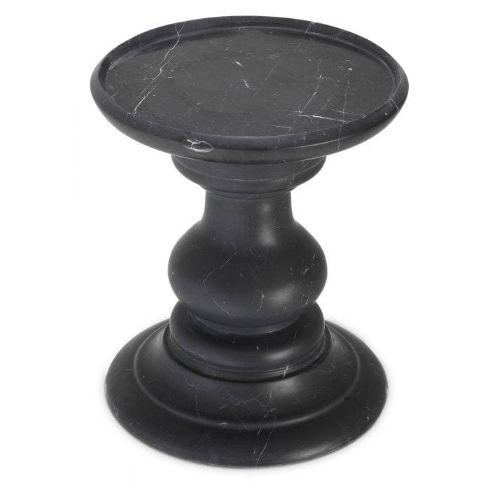 Melody Black Marble Side Table by Eichholtz