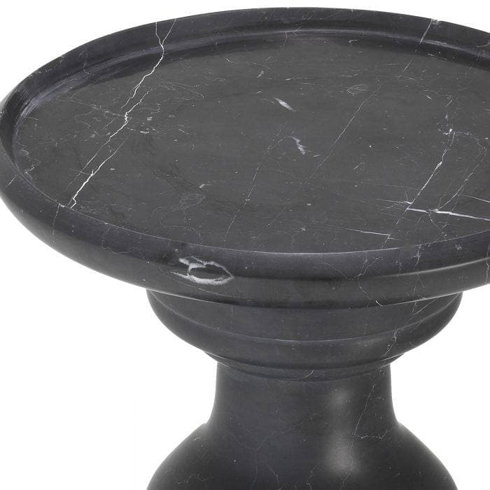 Melody Black Marble Side Table by Eichholtz