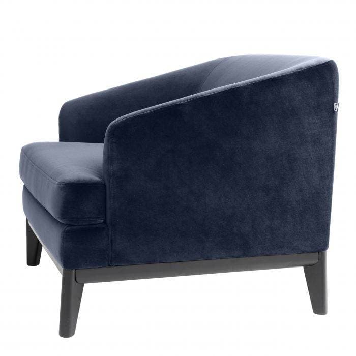 Monterey Blue Velvet Armchair