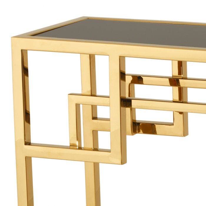 Morris Gold Finish Console Table by Eichholtz