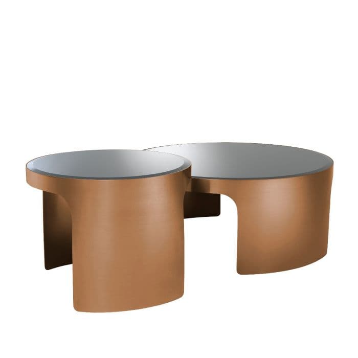 Piemonte Set Of 2 Copper Finish Coffee Table by Eichholtz