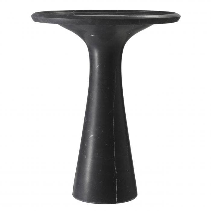 Pompano Low Black Marble Side Table by Eichholtz