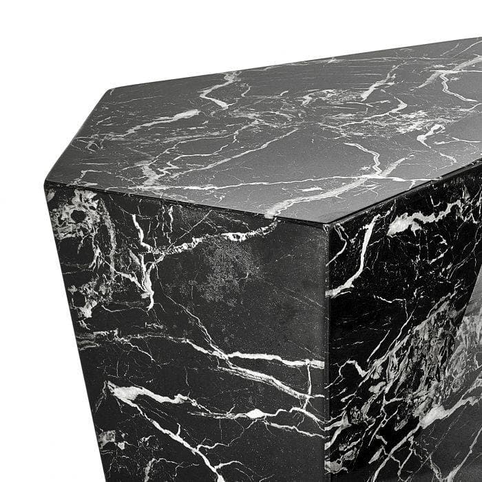 Prudential Set Of 3 Black Faux Marble Coffee Table by Eichholtz
