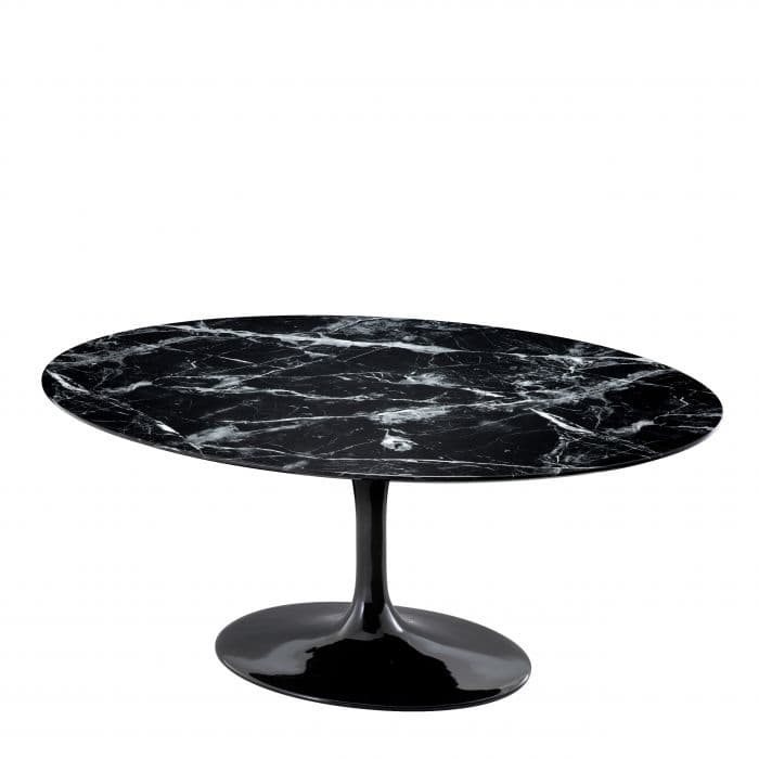 Solo Black Faux Marble Dining Table