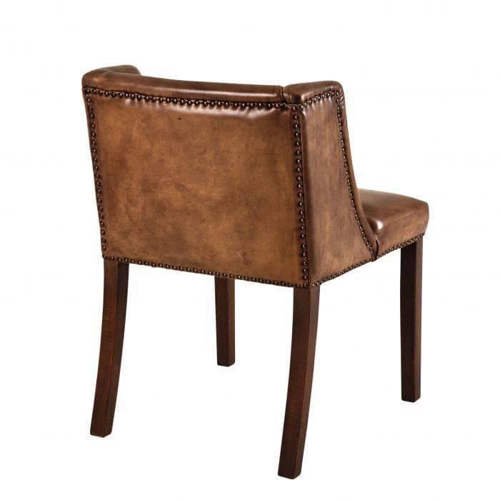St James Tobacco Leather Dining Chair by Eichholtz
