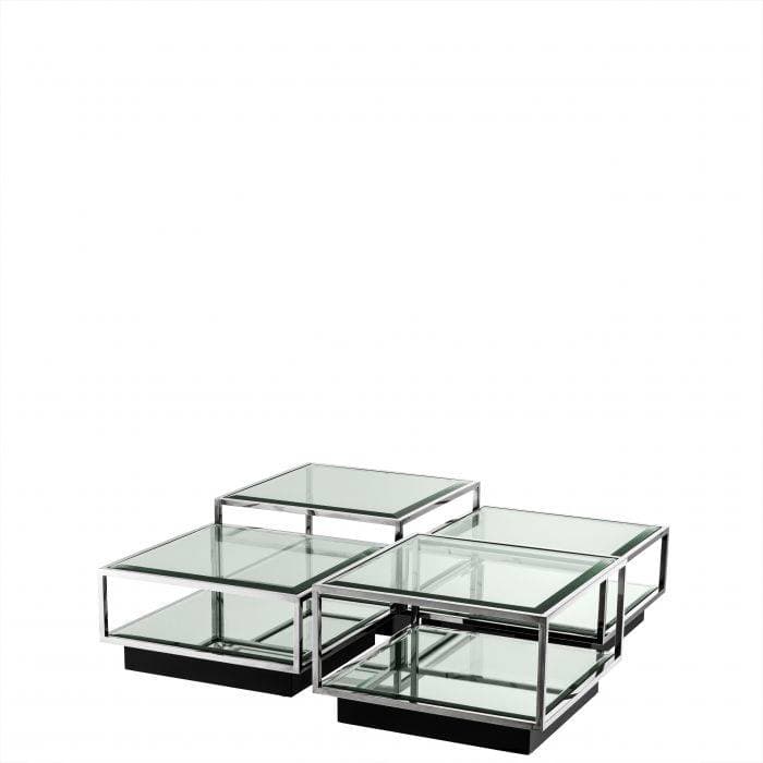Tortona Set Of 4 Stainless Steel Coffee Table by Eichholtz