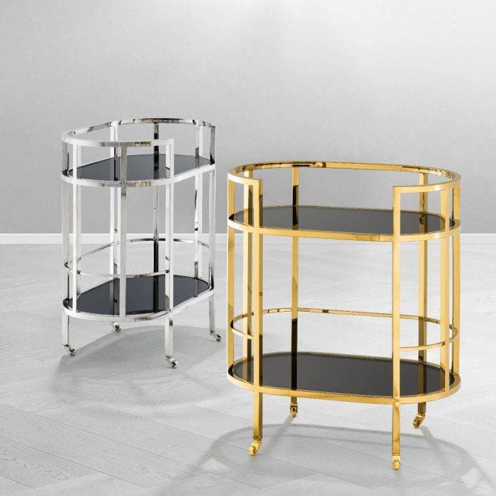 Townhouse Stainless Steel Bar Trolley by Eichholtz