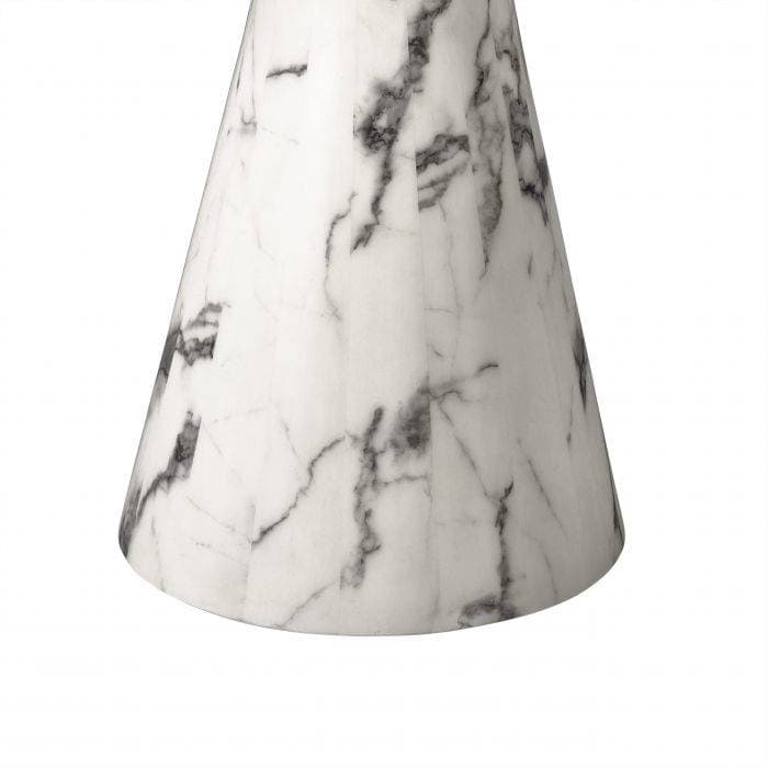 Turner White Faux Marble Dining Table by Eichholtz
