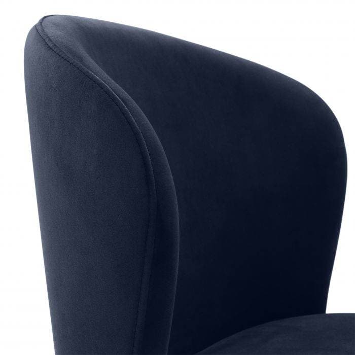 Volante  Blue Velvet Dining Chair