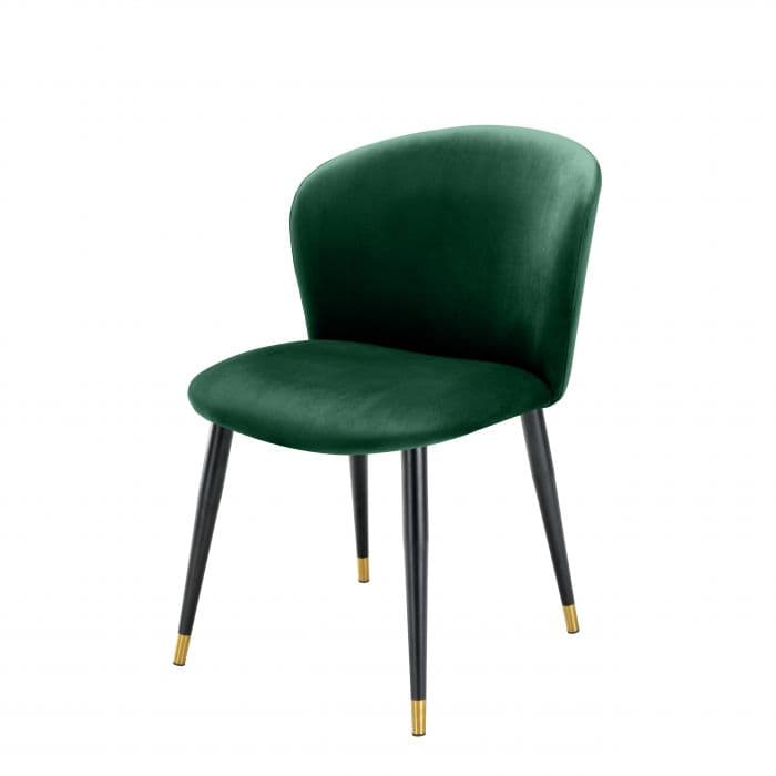 Volante Dark Green Velvet Dining Chair by Eichholtz