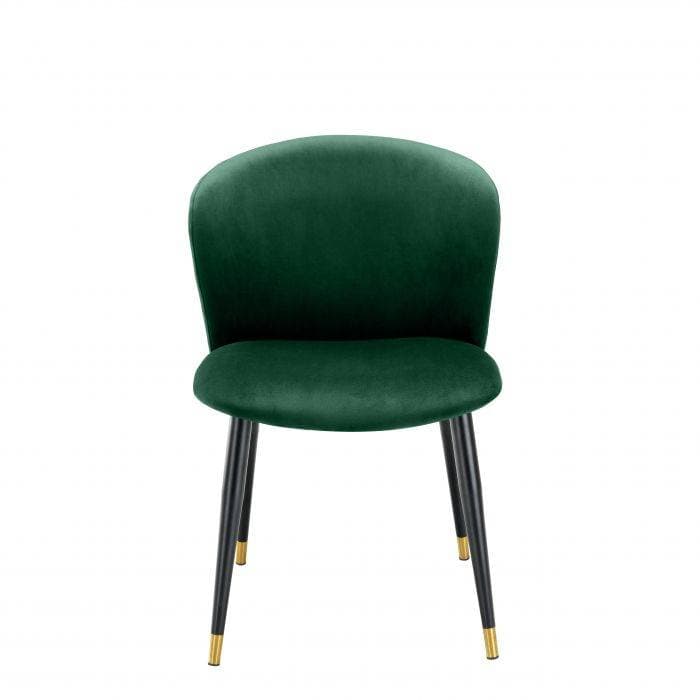 Volante Dark Green Velvet Dining Chair by Eichholtz