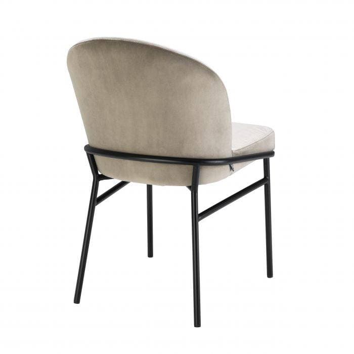 Willis Set Of 2 Greige Velvet Dining Chair by Eichholtz