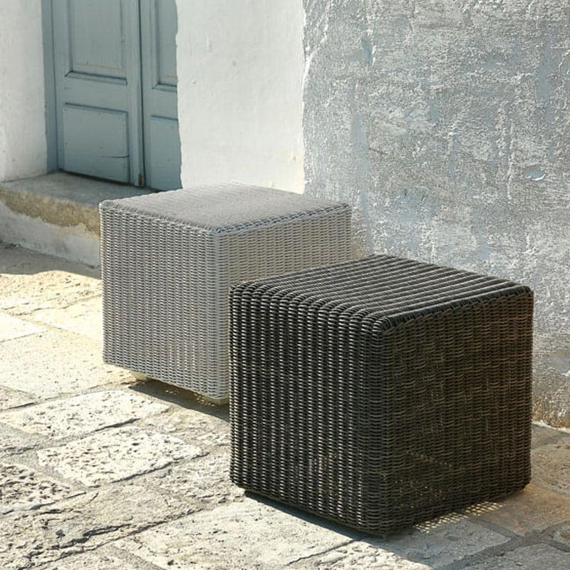 Cube Outdoor Footstool by Ethimo