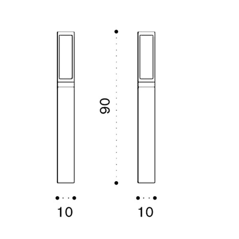 Carre Bollard Outdoor Floor Lamp Ethimo FCI London