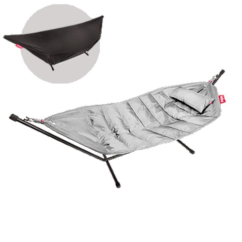 Headdemock Deluxe Hammock With Frame Pillow And Cover Light Grey by Fatboy