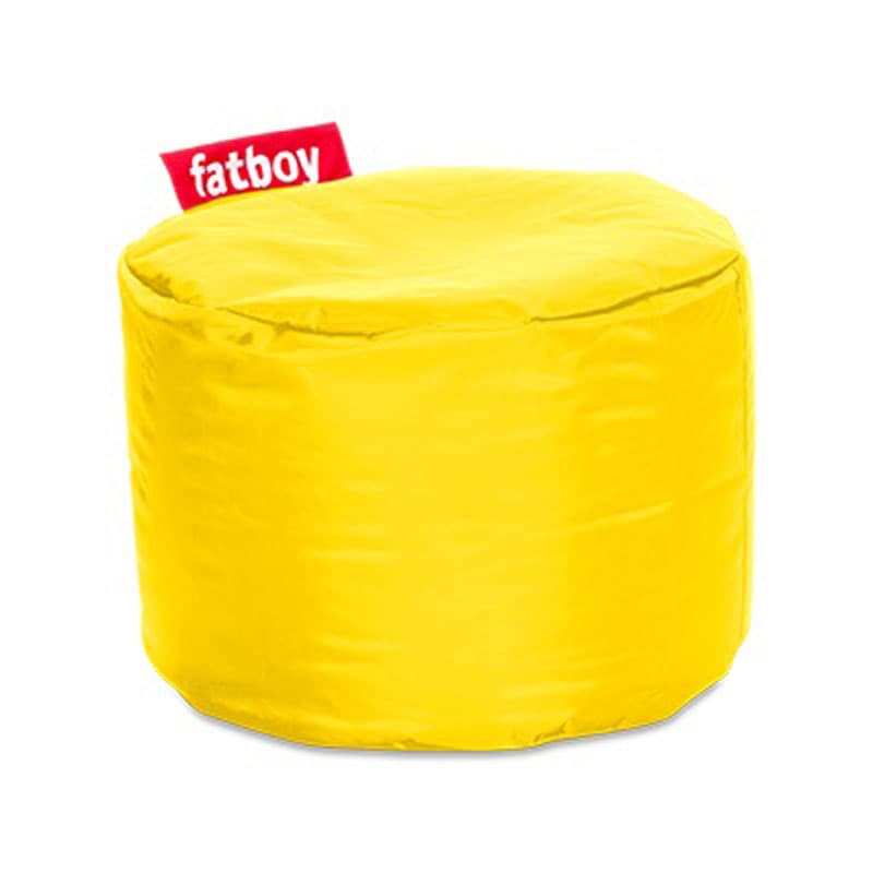 Point Nylon Yellow Pouf by Fatboy